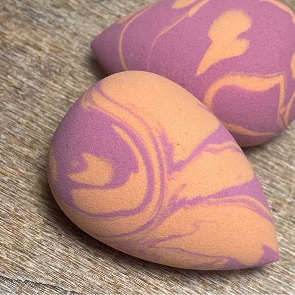 Lot of 2 Ulta Beauty Blender Sponges Standard Size Pink Orange Swirl Brand New - Picture 5 of 11
